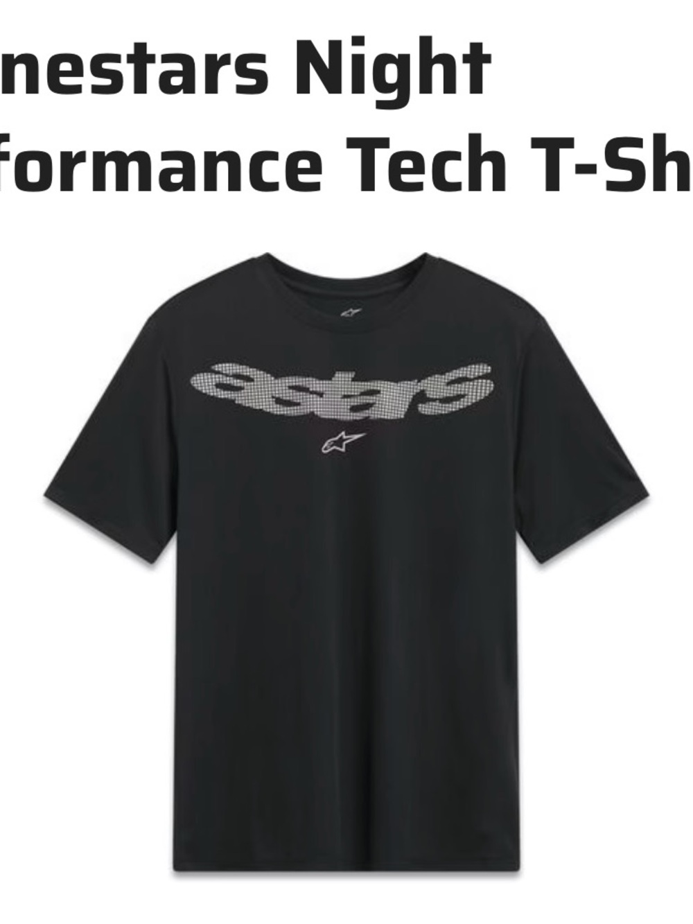 Alpinestars Black Short-Sleeve Logo Tee with Grey Accent